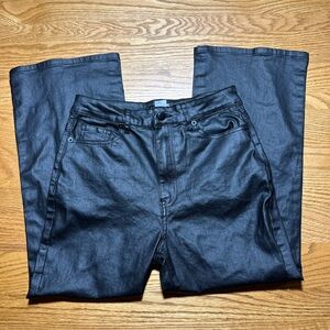 Women’s VENUS Faux Leather Black Jeans Size US 6